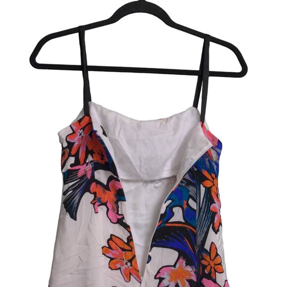 Nanette Lepore Womens Tropical Tease Sheath Dress White Floral Lined Mini USA 0 - Picture 5 of 10